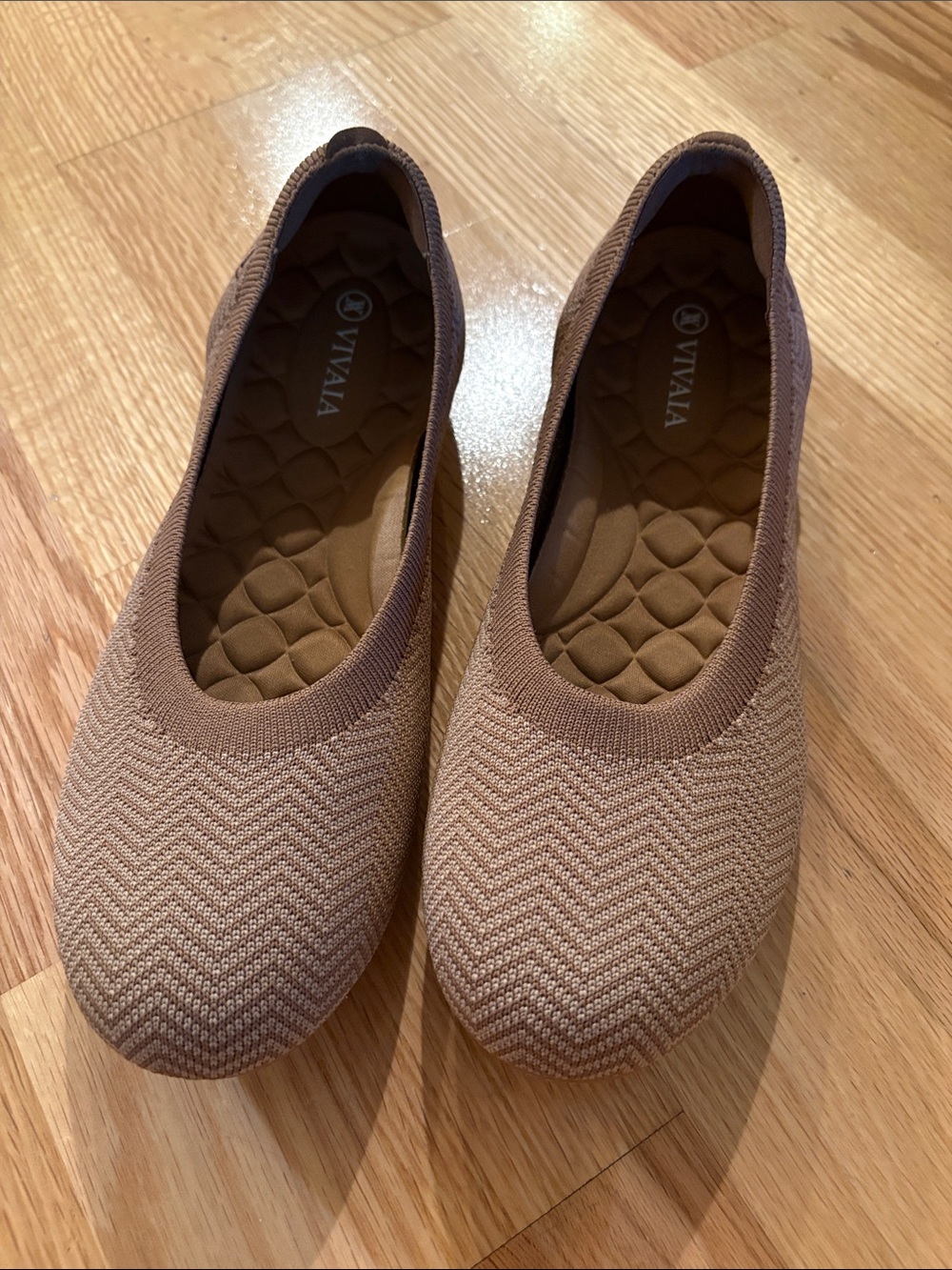 VIVAIA Women’s Knit Ballet Flats - Tan